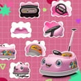 thumbnail image 6 of 12V Electric Ride on Kids Bumper Car w/Remote Control,360 Degree Spin,Push Rod Rocker Horse Function,3-Speeds Babies & Toddlers Bumping Car Ride on Toy Gift for 1-4 Years Children- Pink, 6 of 9