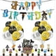 thumbnail image 1 of Harry Potter Tema Globo Banner Cake Topper Set Magic Niños Niño Niñas Fiesta de cumpleaños Suministros de decoración, 11 Feliz Sencillez, 1 of 5