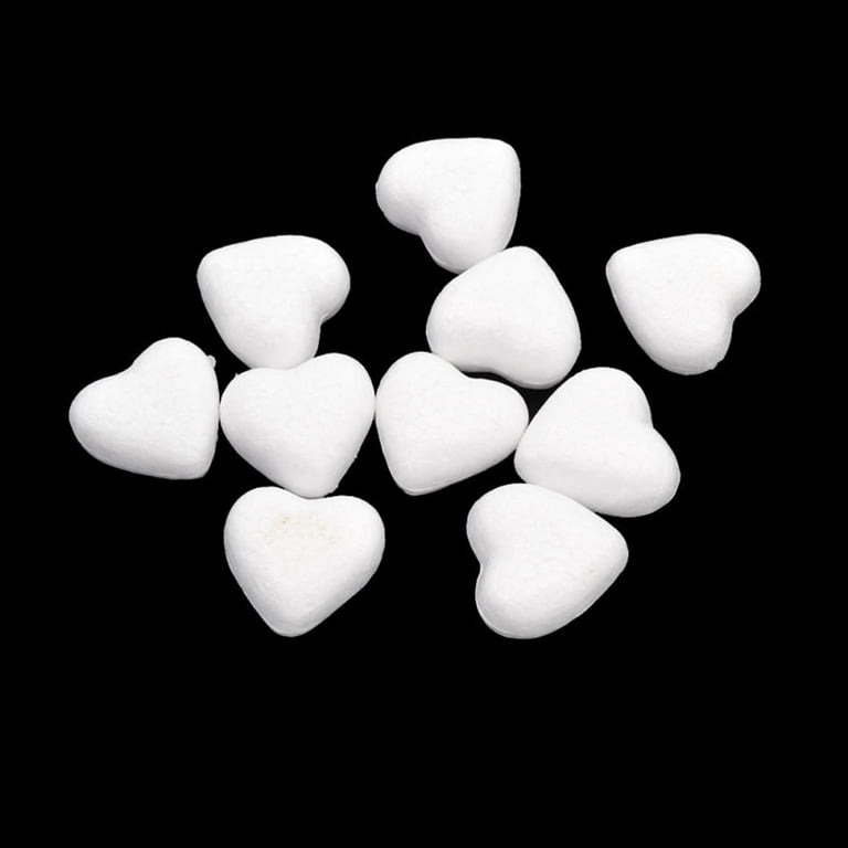 HEVIRGO White Foam Styrofoam Polystyrene Modelling DIY Craft Heart Shape  Party Decor Gold EPS Foam