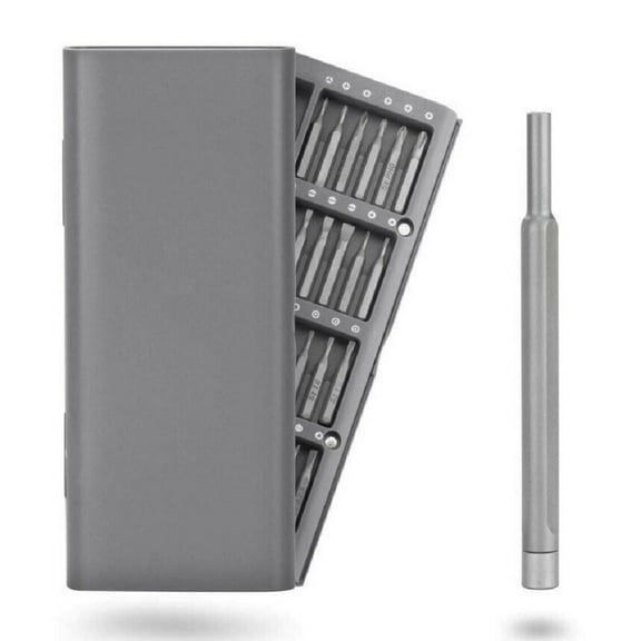 Simyoung Precision Screwdriver Kit 25 in 1 Magnetic Screwdriver Set S2 Steel Micro Screwdriver Bit for Electronics Tiny Screwdriver Tool with Aluminum Case for Phone Laptop Watch Glasses