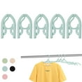 thumbnail image 2 of WHEANG 5Pcs Travel Foldable Hangers Update Portable Plastic Hanger Travel Accessories Must Haves Clothes Drying Rack Folding Hanger for Traveling Camping Flying Rv Cruise Suitcase One Size Blue, 2 of 7