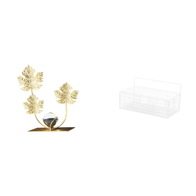 Estatua de figura,Estatuas de hojas y flores de metal,esculturas decorativas,cesta de almacenamiento,cesta organizadora colgante de alambre para almacenamiento de cocina,Organizador de pared