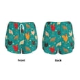 thumbnail image 3 of Balery Hens And Rooster Pattern Women's Running Shorts with Liner 2 Pockets Elastic Workout Athletic Gym Yoga Shorts-Small, 3 of 7