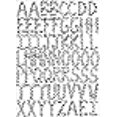 thumbnail image 2 of 60 ABC Alphabet Wall Decals/Black and White Zebra Print Letters Wall Stickers / 3.5in Zebra Print Letters Decals, 2 of 2