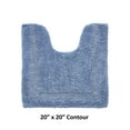 thumbnail image 2 of Better Trends 20" x 20" U-Shape Toilet Rug, 100% Cotton Tufted Bathroom Rug, Contour Mat, Water Absorbent, Reversible, Machine Wash (Dark Blue) Lux Collection, 2 of 6