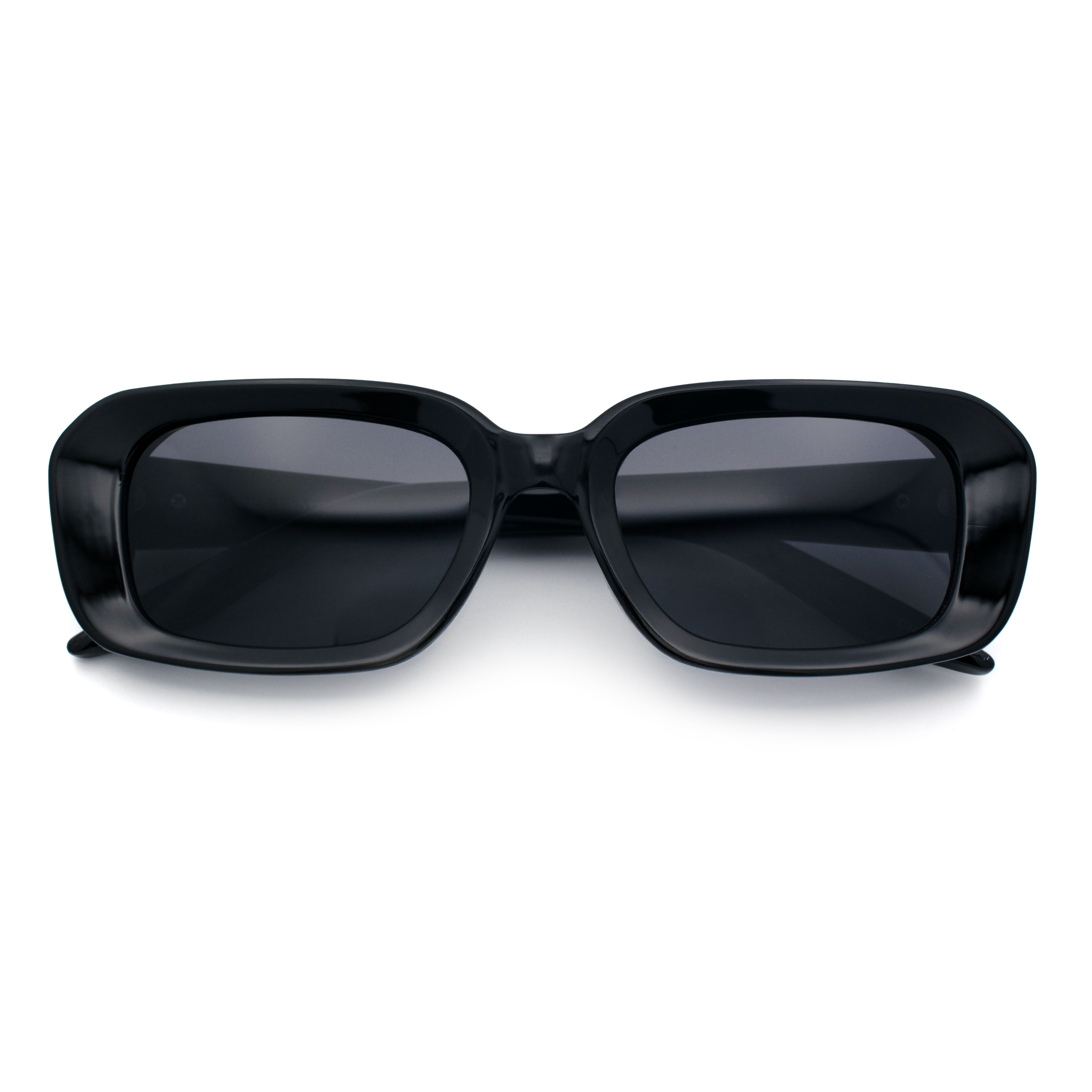 Womens Beveled Thick Plastic Narrow Rectangle Mod Fashion  display picture 1