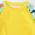 thumbnail image 4 of Kids' Long Sleeve Cartoon Sark Print Quck Dry 2 Piece Swimsuit Set With Swim Trunks, 4 of 8
