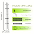 thumbnail image 3 of 1pc, 59 Inches High Garden Arched Trellis For Climbing Plants, Obelisk Garden Trellis Steel Frame Plant Trellis Flower Support Anti-Rust Plastic Coated Metal Plant Support For Climbing Vines And Flowe, 3 of 4