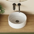 thumbnail image 6 of Hansabenne DJ-110/DJ-110A Round/Circular Ceramic Vessel Bathroom Sink White Cylinder Vitreous China Vanity Sink, 6 of 10