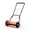 Orange | 14 inches, variant on 16" Push Reel Lawn Mower, 5-Blade Manual Walk-Behind Lawn Mower with Adjustable Cutting Height, Compact Push Mower for Small Yards, Orange