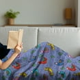 thumbnail image 3 of Llama Soft Flannel Fleece Throw Blanket, Cartoon Style Furry Animals Mexican Folk Details Triangle and Cactus Kids Design, Cozy Plush for Indoor and Outdoor Use, 60" x 80", Multicolor, by Ambesonne, 3 of 5