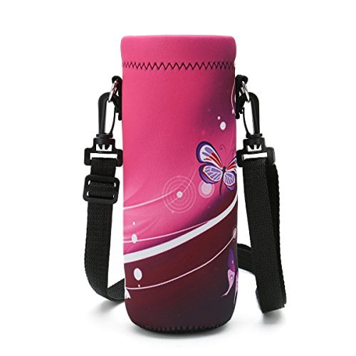 500ml Water Bottle Carrier Insulated Cover Case Pouch Bag & Shoulder Strap 