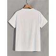 thumbnail image 3 of Plus Size Mens Alphabetic Graphic Print Tees - Soft Crew Neck, Comfort Fit, Slight Stretch Knitted Fabric, Casual Summer T-Shirts for Adults Tee For Adult, Men, Women, Teen, Teenager, Adolescent, You, 3 of 5