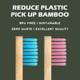 thumbnail image 3 of Isshah Kids Bamboo Toothbrushes Biodegradable Handle BPA Free Eco Friendly Children Size, Pack of 4, 3 of 8