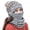 Grey #1, variant on Fleece Lined Womens Beanie Knit Hat, Winter Scarf Mask Set,Girls Warm Hat Earmuffs Cap with Pom