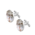 thumbnail image 2 of Marble Elegant Shirt Cufflinks Set for Men, Stainless Steel Fashion Accessories for Business and Formal Occasions, 2 of 6