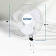 thumbnail image 4 of Hurricane Classic 16 Inch 90 Degree Oscillating 3 Speed Wall Fan (2 Pack), 4 of 10