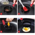 thumbnail image 4 of Anillos para huevos para parrilla, 4 piezas de moldes para huevos de acero inoxidable de 3 pulgadas con mango de silicona, cepillo de aceite incluido, cocina de huevos antiadherente para panqueques,, 4 of 6