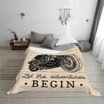 thumbnail image 6 of KLL Let The Adventure Begin Print Fleece Throw Blanket, Horizontal Fleece Bedding Cute Soft Blankets Comfy Fleece Flannel Plush Home Decor for Couch & Bed -50"x40", 6 of 9
