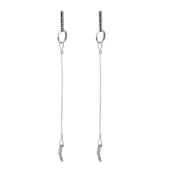 MARINE CITY Bimini Top Quick Release Pin with Cable, 304 Stainless Steel - 1/4 Inches x 1 Inch Grip, for Marines, Ships, Yachts, Deck Hinges, Boat Pack of 2