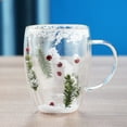 thumbnail image 3 of LLDYYDS High Borosilicate Double Wall Insulated Glass Mug for Hot Beverages Ideal Tea Drinking Experience with Elegant Christmas Snowman Design, 3 of 3