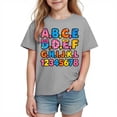 thumbnail image 3 of Piuwrlz 5 T Girls Short T-Shirts Sleeve Toddler Graphic Shirts Tops Pullover Gray Size 5 Years, 3 of 10