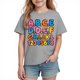 thumbnail image 2 of Blusas y camisas de manga corta con cuello redondo para niños y niñas, camisetas gráficas de manga corta, blusas con estampados bonitos para la temporada escolar., 2 of 9