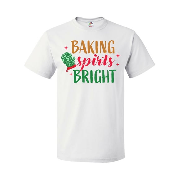 Inktastic Christmas Baking Spirits Bright with Green Oven Mit T-Shirt