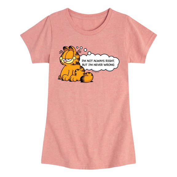 Garfield - Not Always Right - Toddler And Youth Girls Short Sleeve Graphic T-Shirt