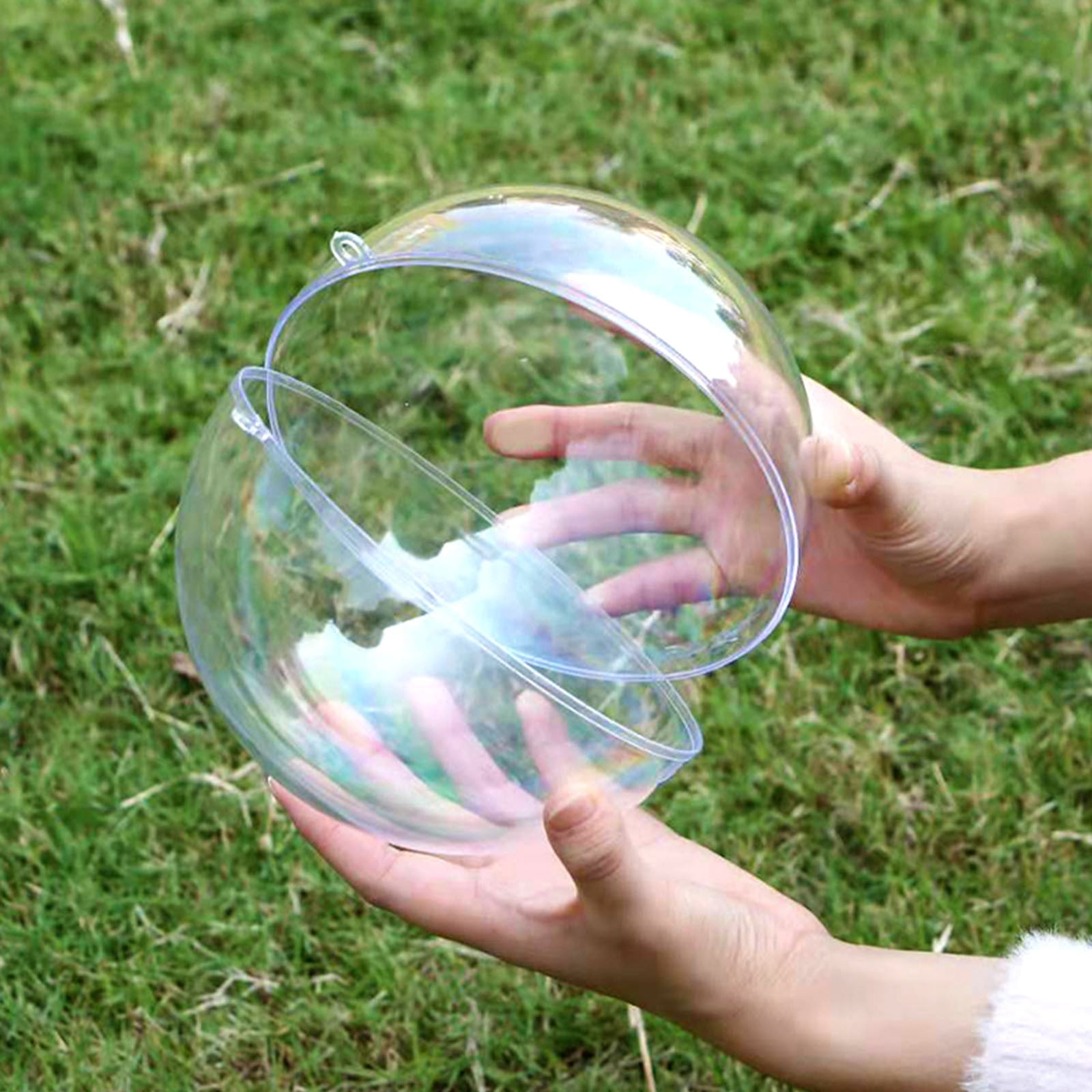Extra Large Clear Ball Ornaments, Big Fillable Christmas Balls Shatterproof Ornament Baubles for DIY Crafts Christmas Wedding Party Decor Hanging Decoration(Clear,20cm/7.9inch,1PCS)