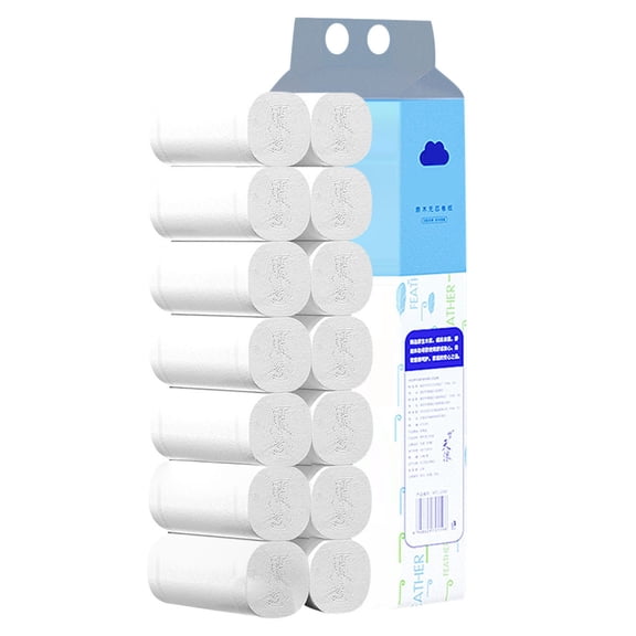 Fmxomd Toilet Paper (14 Rolls) | 4 Ply Toilet Paper Bathroom Tissue | Bath Tissue | Bamboo Toilet Tissue Rolls (14 Rolls, White)