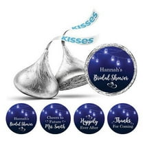 Darling Souvenir String Light Bridal Shower Blue Custom Stickers chocolate Candy Labels 190 Pcs