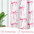 thumbnail image 3 of Pink Scalloped Shower Curtain with Bow Pattern for Bathroom Decor,Cute Ruffle Girly Shower Curtains,Coquettecute Chic Aesthetic Preppy Shower Curtain Set with Hooks 72x72 Inch, 3 of 7