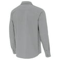 thumbnail image 3 of Men's-Antigua  Gray New York City FC Exposure Woven Long Sleeve Button-Up Shirt, 3 of 3