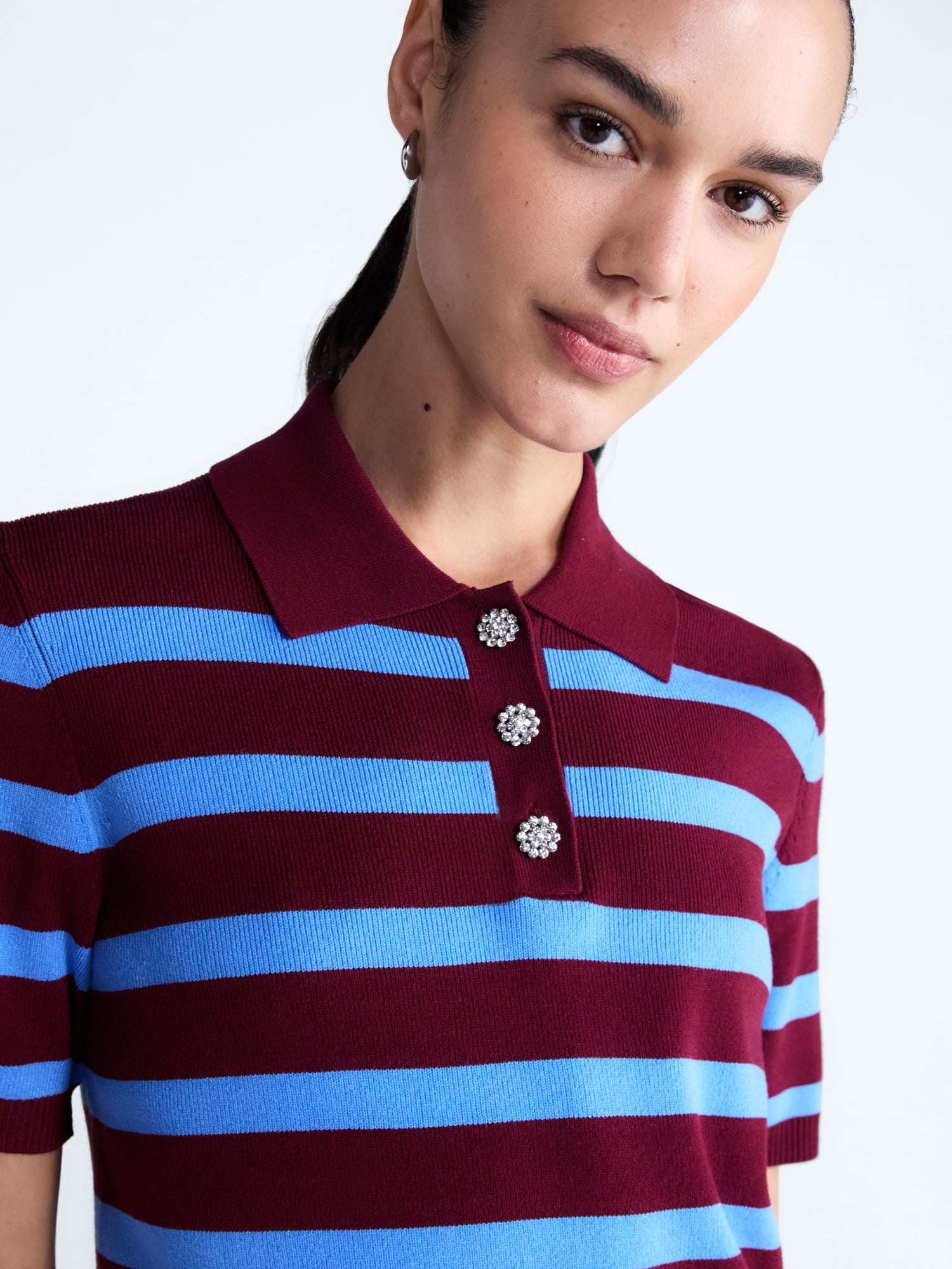 Free Assembly Women's and Women's Plus Polo Sweater with Short Sleeves, Lightweight, Sizes XS-4X