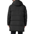 thumbnail image 3 of Chaqueta acolchada con capucha INSPIRE CHIC para hombre, abrigo de invierno de longitud media, cálido, con cremallera, acolchado, talla XL, negro, 3 of 6
