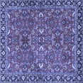 thumbnail image 1 of Ahgly Company Machine Washable Indoor Square Oriental Blue Traditional Area Rugs, 4' Square, 1 of 4