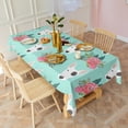 thumbnail image 3 of Bull Terrier Dog and Flower Florals Rectangle Tablecloth 60"x120",Waterproof Polyester Rectangle Table Cloth, Wipeable Spillproof Polyester Tablecloth for Dining, Camping, Indoor and Outdoor, 3 of 6