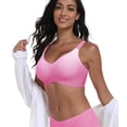 thumbnail image 6 of Daystry Womens Wireless Bras No Underwire Push Up Bra Comfort Seamless Supportive Full Coverage Everyday Bras Gradient Color with Bra Extender, 6 of 12