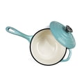 thumbnail image 4 of HAWOK Enameled Cast Iron Saucepan 2-Quart Dia.18CM Green, 4 of 5