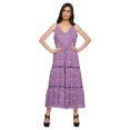 thumbnail image 1 of Moomaya Cotton V Neck Sleeveless Long maxi Dress Spaghetti Strap Casual Clothing, 1 of 6