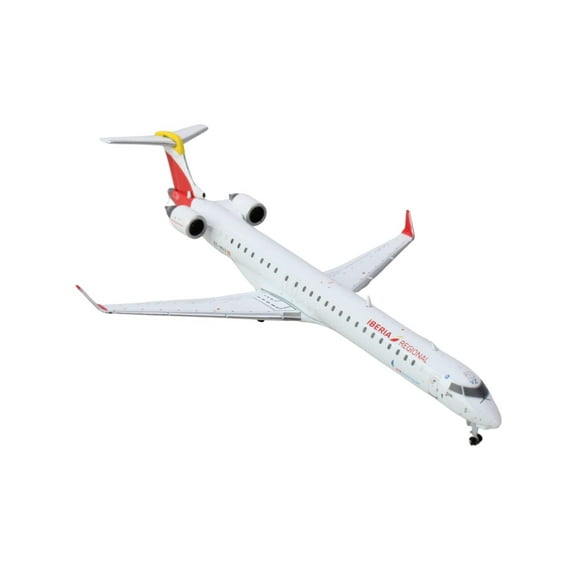 Bombardier CRJ1000 Commercial Aircraft "Iberia Regional" (EC-MVZ) White with Red Tail 1/400 Diecast Model Airplane by GeminiJets