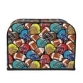 thumbnail image 2 of Lsque American Football Print 4 Slice Toaster Cover , Kitchen Appliance Dustproof Protector , Toaster Protector Dustproof Kitchen Appliance Cover, 2 of 7