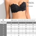thumbnail image 7 of YANDW Strapless Push Up Bra Lace Underwire Thick Padded Multiway Bra for Women, Black 40C, 7 of 7