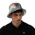 thumbnail image 5 of Yiaed Cool Cloud White Dragon Print Reflective Stripe Bucket Hat Unisex Funny Outdoor Fisherman Cap Beach Sun Hat, 5 of 5