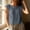 Gray, variant on Womens 100% Cotton Linen Casual Cap Sleeve Tops Basic Summer Loose Fit Blouse Flowy Tops Cute Loose Fit Basic Tees