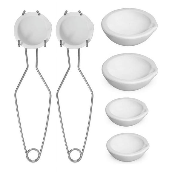 8 Pcs Melting Casting Kit,of 2.3 Inch Quartz Crucibles and of 2.8 Crucibles,Whipclip Han ywm58