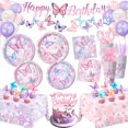 thumbnail image 1 of Artículos de fiesta, decoraciones de cumpleaños con mariposas para 20 niñas, 1 of 7