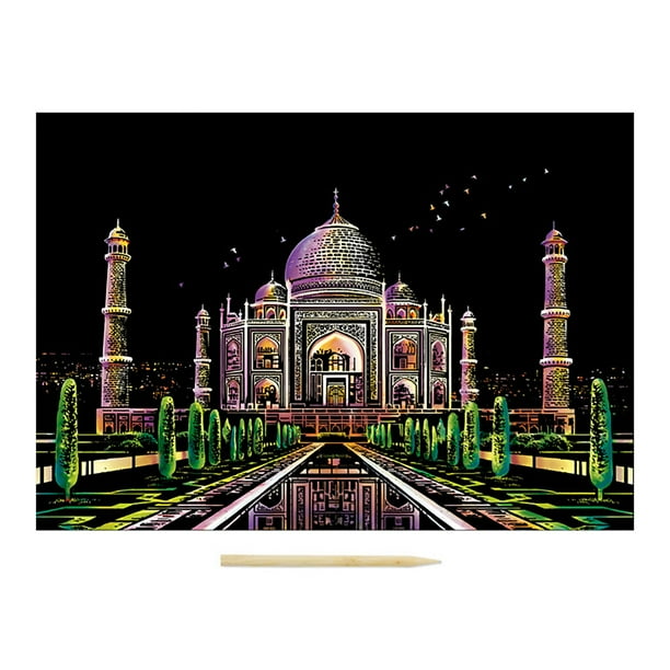 Nightscape Único DIY Scratch Off Pintura para Adultos Niños Desvelar con Cada