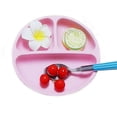 thumbnail image 3 of Xingzhi Kids Dish Meal Tray Children Silicone Food Plate Fruit Vegetable Baby Food Non-slip Tray, Pink, 3 of 8